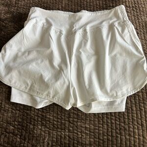 Gymshark Women's White Athletic Shorts